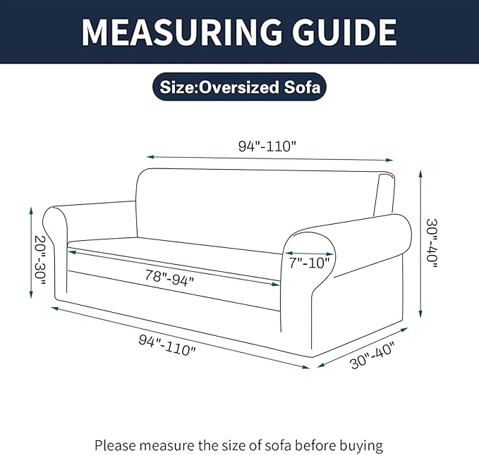 Cupuamon 2026 New Stretch Oversized Sofa Slipcovers Couch Sofa Cover for 4 Seater Furniture Protector Covers with Elastic Bottom Jacquard Fabric Small Checks for Pets, Kids - Golden