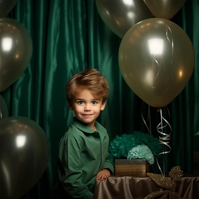 10x10ft Emerald Green Backdrop Curtains Green Drapes for Backdrops Satin Photo Backdrop Drapes for Christmas Decor Hoilday Props TAYBSDJ049