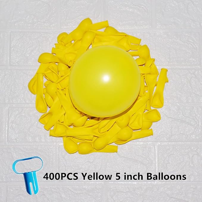 400 Pack Yellow Balloons 5 Inch Pastel Yellow Matte Latex Small Balloon for Birthday Wedding Bridal Baby Shower Bulk Balloons Party Decorations