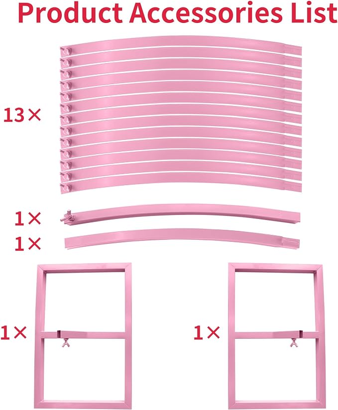 IKULE Wedding Arch Round Backdrop Stand Pink Metal Circle Backdrop Stand Circle Balloon Arch Stand Frame for Birthday Party Bridal Shower Anniversary Ceremony Candy Tables Celebration in 2.2x2.6m