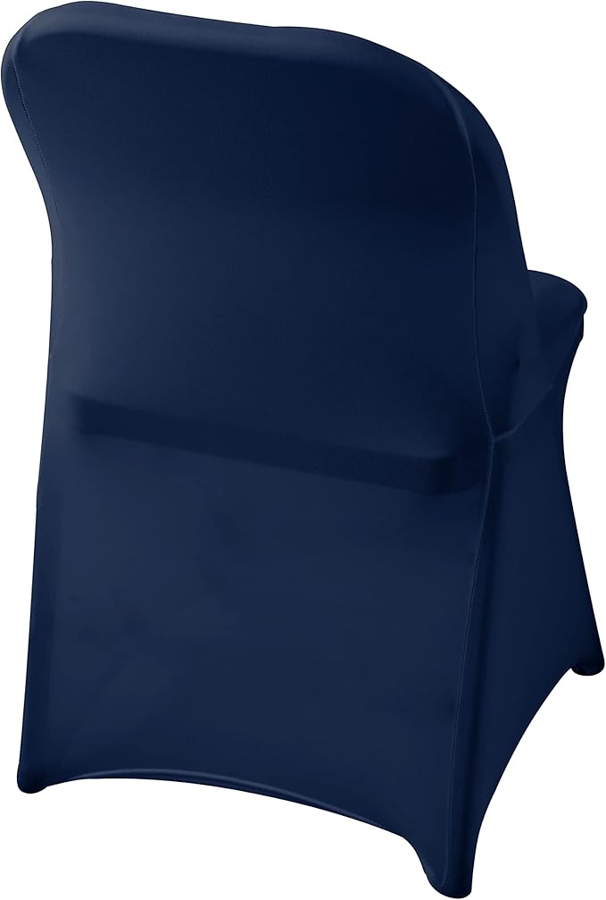 Spandex Chair Cover,12PCS,Living Room Folding Chair Covers,Removable Chair Covers Washable Protector Stretch Chair Cover for Party, Banquet,Wedding Event,Hotel(Navy)
