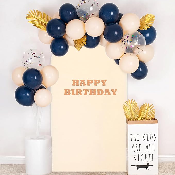 FOTSHARER Beige Arch Cover Wedding Arch Stand Cover 3.3x6.6FT Spandex Arch Backdrop Cover Fitted Arch Frame Cover for Birthday Party Chiara Wall Arch Cover Backdrop Fabric for Baby Shower Celebrations