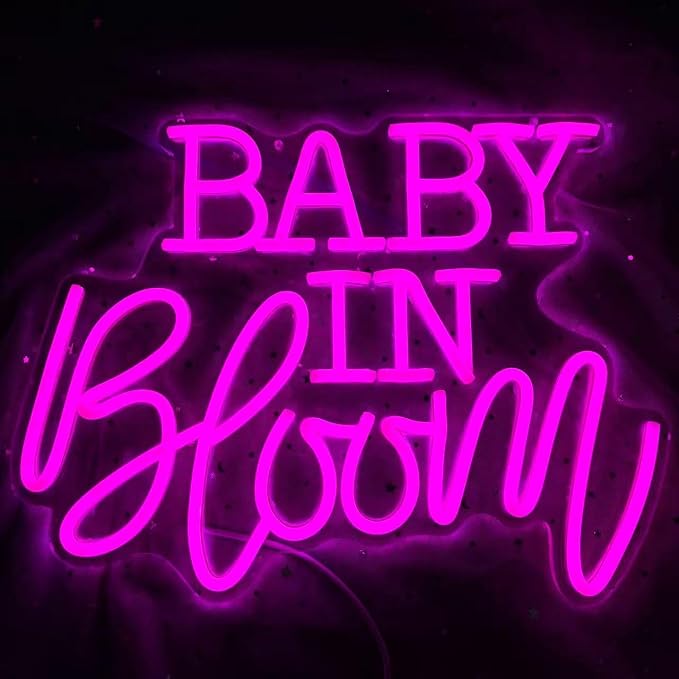 Baby In Bloom Neon Light, Neon Sign Light Decor, Baby Shower Led Light, Bedroom Neon Lights, Wall Decoration