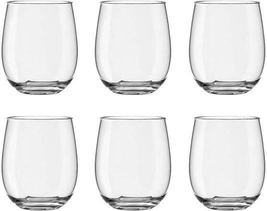TarHong Montana Double Old Fashion/Cocktail Glass, 13 oz.,Premium Acrylic Drinkware, Set of 6