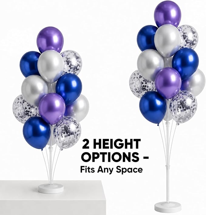 Balloon Column Stand Kit with Balloons, Base and Pole, Balloon Column Kit for Floor or Table Backdrop Decoration for Party Wedding Baby Shower Birthday Graduation (Midnight Purple Blue)