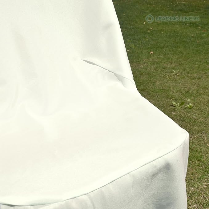 Sparkles Make It Special Polyester Folding Chair Covers - Premium, Durable, Foldable Chair Covers/Slipcover for Party, Wedding, Reception, Restaurant Decorations - Ivory, 200 pcs