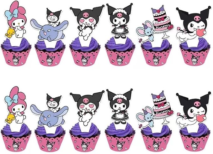 41Pack Kuromis Party Supplies Kit Set Include Banner ,Cake Topper ,Balloons for Kuromis Party Decorations