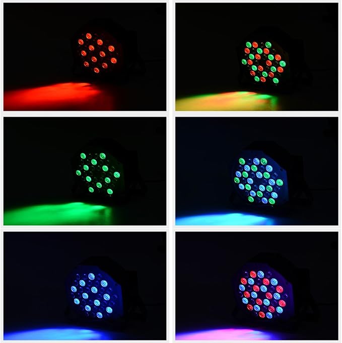Dj Lights, 4 Pack 36 LED Par Lights Stage Lights with Sound Activated Remote Control & DMX Control, Stage Lighting Uplights for Wedding Club Music Show Christmas Holiday Party Lighting