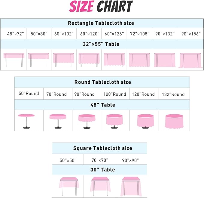 PartyDelight Hot Pink Sequin Tablecloth 50x80 Inch Rectangle Table Cloth Glitter for Party Baby Shower Christmas Decorations