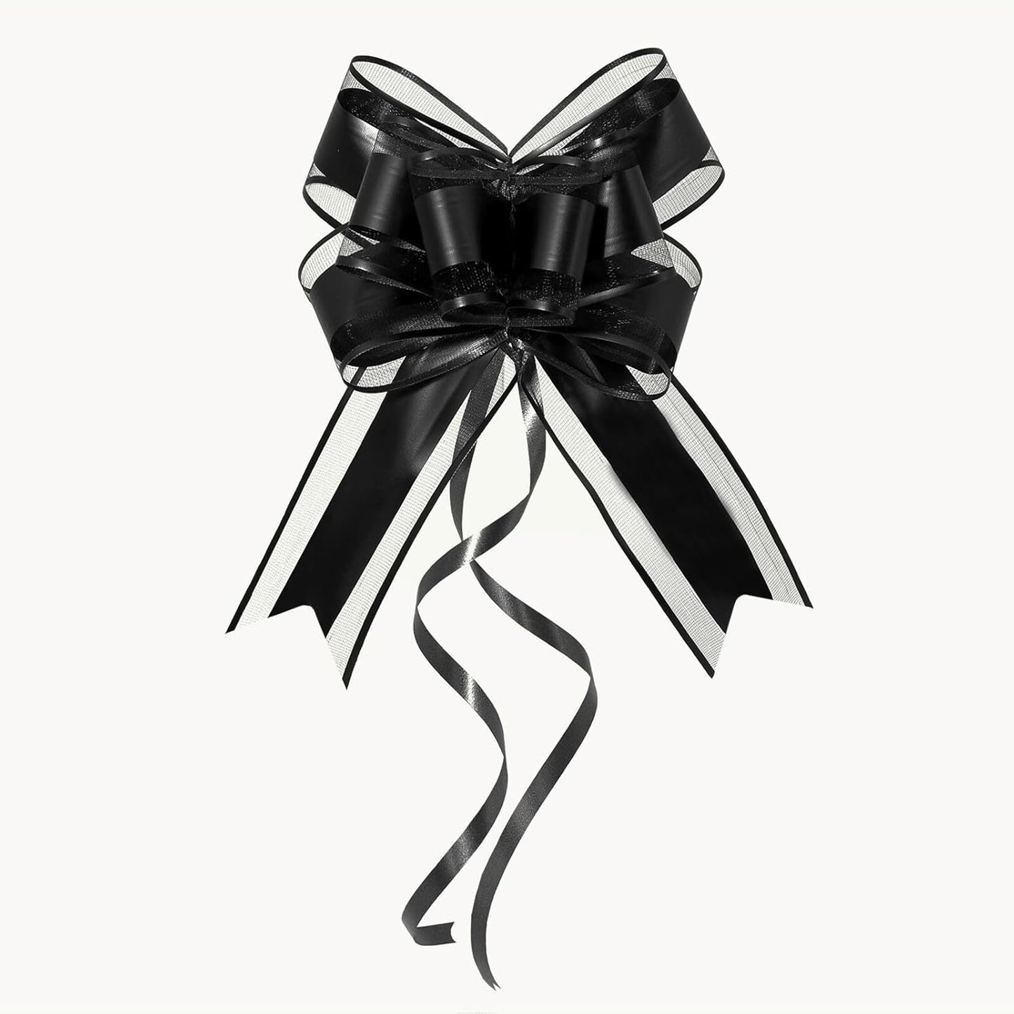 WEWILUCK Large Black Gift Bows - 15PCS Perfect bows for Gift Wrapping, Pull Bows for Man Present Decoration Birthdays Holiday and More(6 inches)
