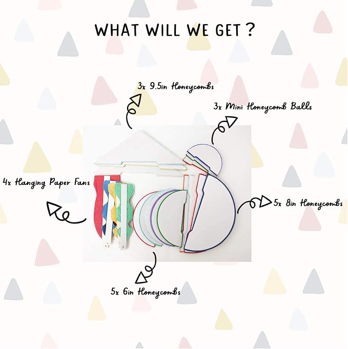 20Pcs Multi-Color Paper Honeycomb Balls Decoration Kit for Candy Bar Birthday Party Decor Rainbow Colourful Baby Bridal Shower Wedding Supplies Home Club Bar Decoration Easter Summer (Rainbow)