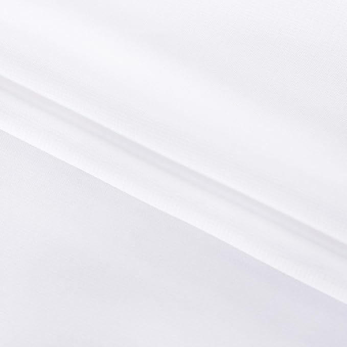 MLMC White Chiffon Fabric by The Yard Pre-Cut Sheer Chiffon Arch Fabric 10 Yards Airy Continuous Draping Panels 60 inch Wide for Wedding Backdrop Craft Ceiling Decor