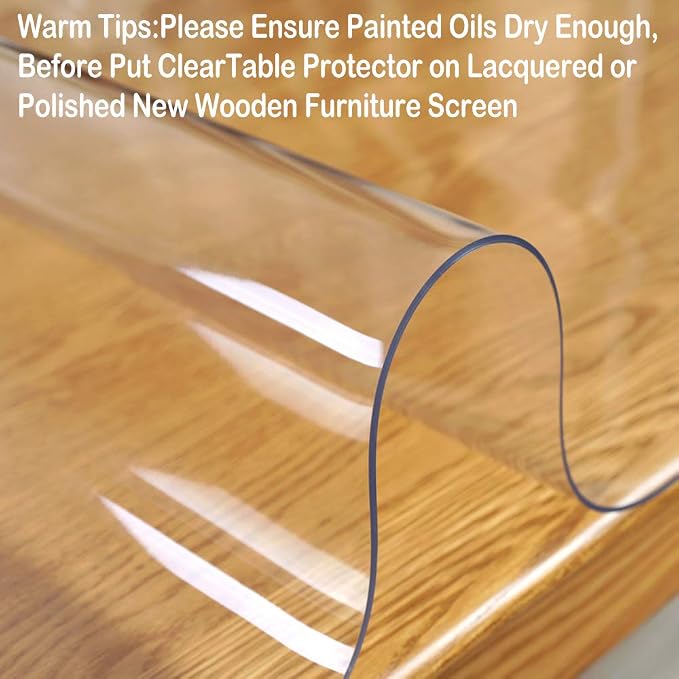 18x42 Office Desk Blotter Mat Clear Plastic Table Protector Cover Pad PVC Transparent Topper Surface Pro ection Mat Pad Anti Scratch Table Mat Glass Dinner End Table Protector Waterproof Easy Clean