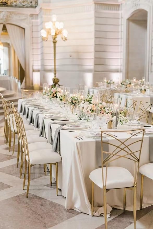 10 Pack Beige Tablecloth 60x102 inch Polyester Fabric Tablecloths for 6 Foot Rectangle Tables Wrinkle Resistant Tablecloth Washable Table Covers for Party Wedding Events and Camping