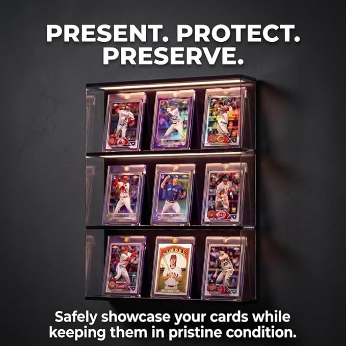Magnetic Card Holders for Trading Cards | 35pt 30 Count | Clear Acrylic One-Touch Magnetic Card Holders Protector Case for Sports, TCG, and Collectible Cards