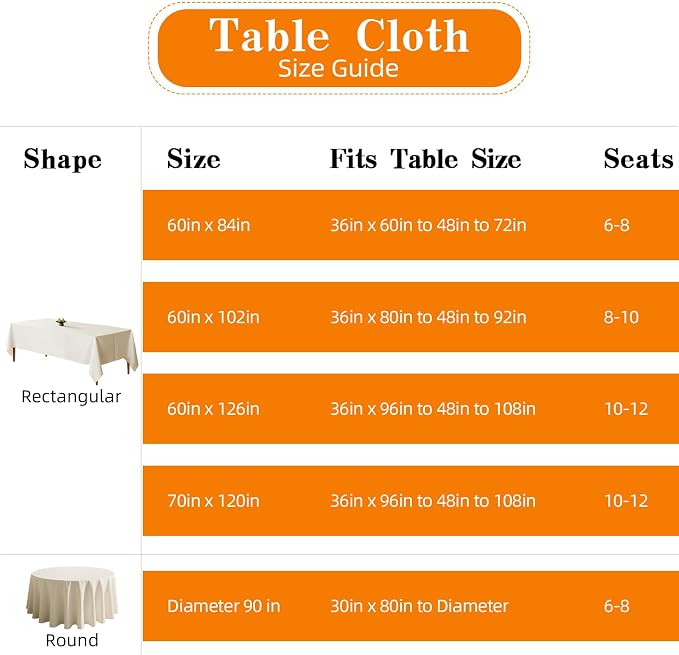 WIGENIUS 2 Pack Ivory Table Cloth Rectangle Tablecloths 70X120 Inch,Polyester Table Cloth for 8 Foot Rectangle Tables,Wrinkle Resistant Washable Fabric Table Covers for Party,Wedding Banquet