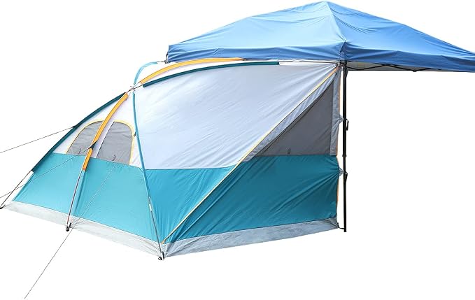 UNP Canopy Side Tent, Camping Cube Tents for Pop Up Canopies,Easy Up Side Tents for 4-Person, Fit for 10'x10' Outdoor Canopy Tent (Ocean Blue)