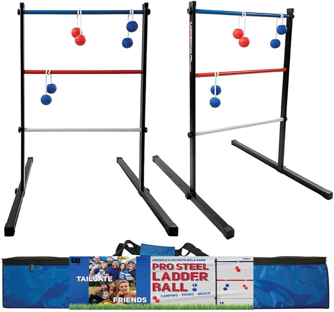 Front Porch Classics, Maranda Enterprises Ladderball Pro Steel, Black, Blue, Red, White