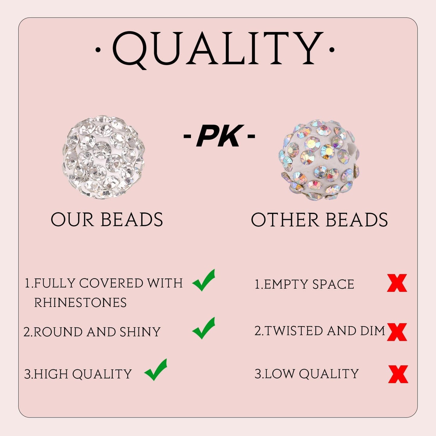 100 pcs 10mm Rhinestone Beads for Jewelry Making, Light Brown Shiny Round Shamballa Disco Beads Bulk, Sparkle Crystal Clay Christmas for Bracelet Baseball Necklace Earring Crafting and DIY