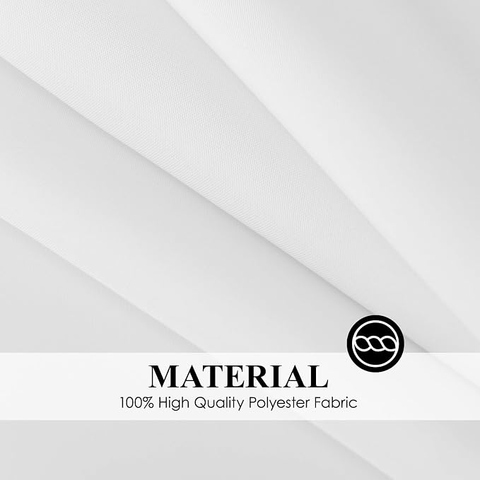 Rectangle Tablecloths 90x132 Inch 1 Pack White Tablecloth for 6ft Washable Decorative Linen Polyester Table Cloths for 8ft Dining Table Banquets Buffet Parties and Wedding