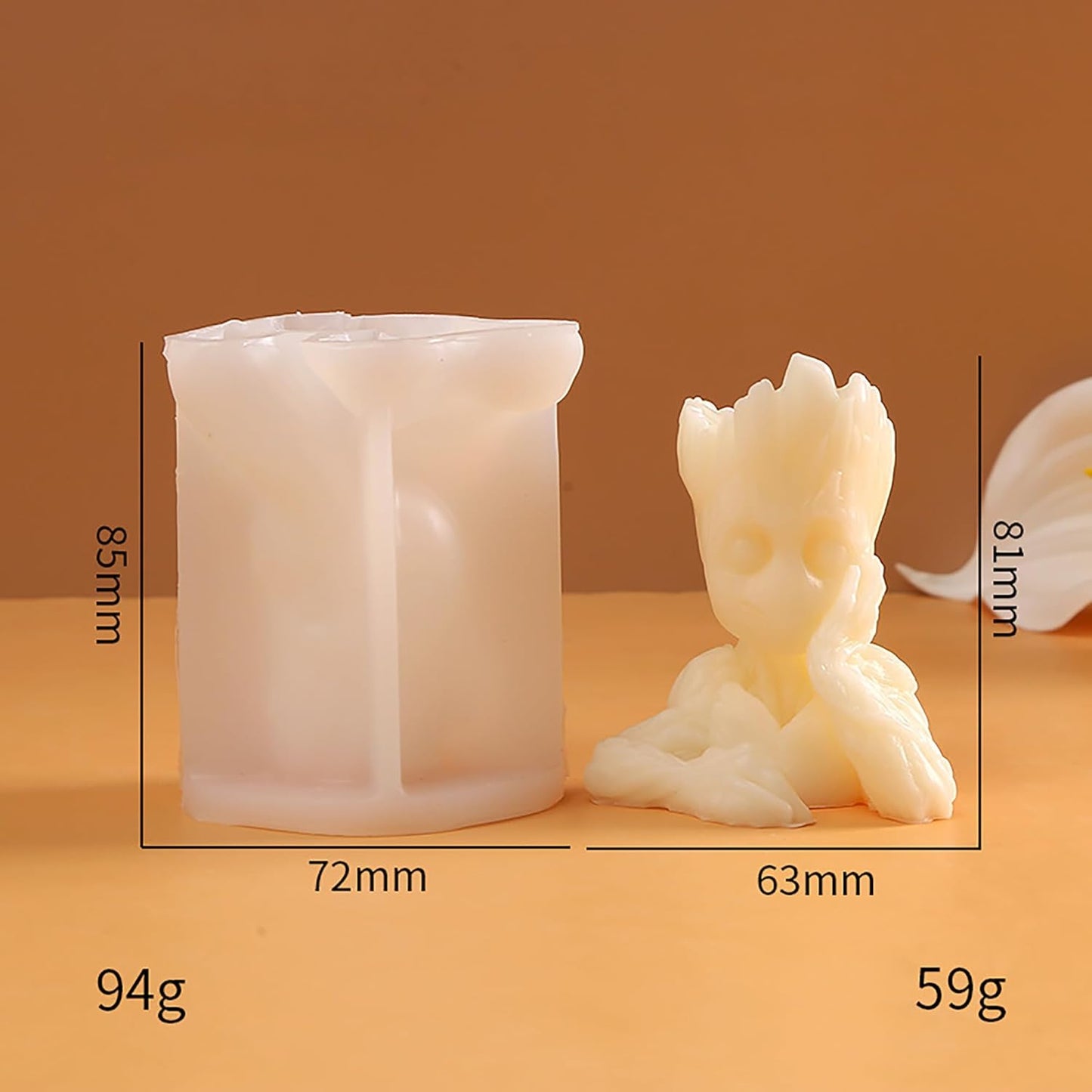 Silicone Groot Tree Man Mold - Animal Silicone Resin Casting Molds for Candle & Resin & Soap Craft Supplies