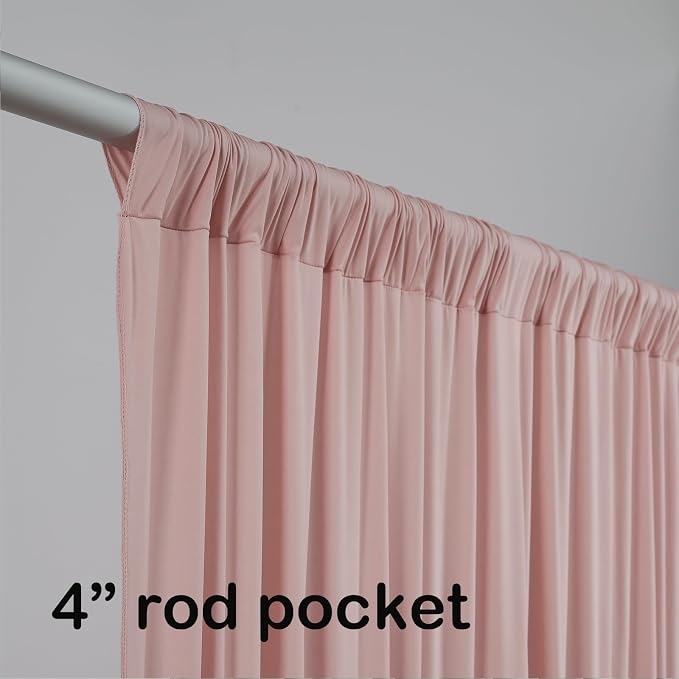 20ft x 12ft Dusty Pink Backdrop Curtains for Parties, Wrinkle Free 4 Panels Photo Backdrop Drapes Back Drop Cloth for Wedding Birthday Photography Background Decor