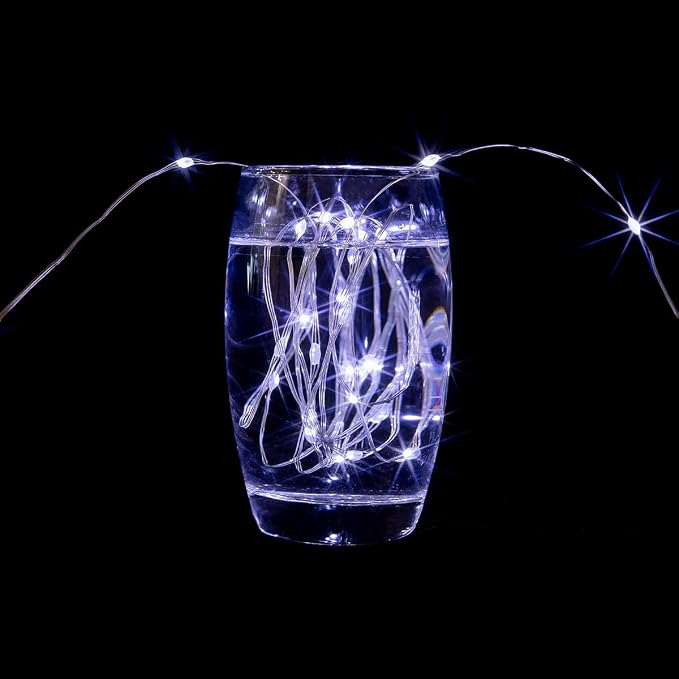 2 Pack 200 LED Fairy Lights Plug in 66Ft Cool White Silver Wire Twinkle Lights LED String Lights with Remote for Christmas Tree Bedroom Living Room Wall Patio Party Decoration