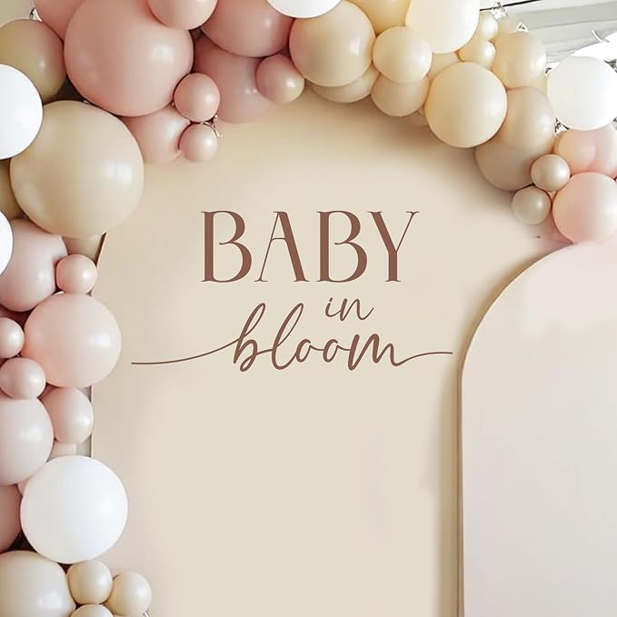 Baby in Bloom Baby Shower Decorations - Baby in Bloom Sign for Backdrop, Boy or Girl Gender Reveal Sign, Boy or Girl Arch Wall Decal, First Birthday Decorations for Boys, 1st Party Banner Supplies