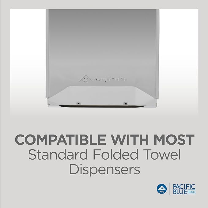 Pacific Blue Basic‚ C-Fold Paper Towels by GP PRO, White, 20603, 240 Towels per Pack, 10 Packs