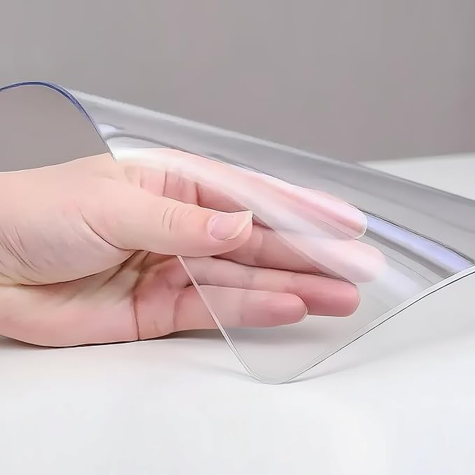 42x60in Clear PVC Table Protector 1.9mm Waterproof Cover | Clear Desk Cover, Clear Desk Mat, Table Cover Tablecloth Protector Rectangle, Table Protector for Dining Room Table