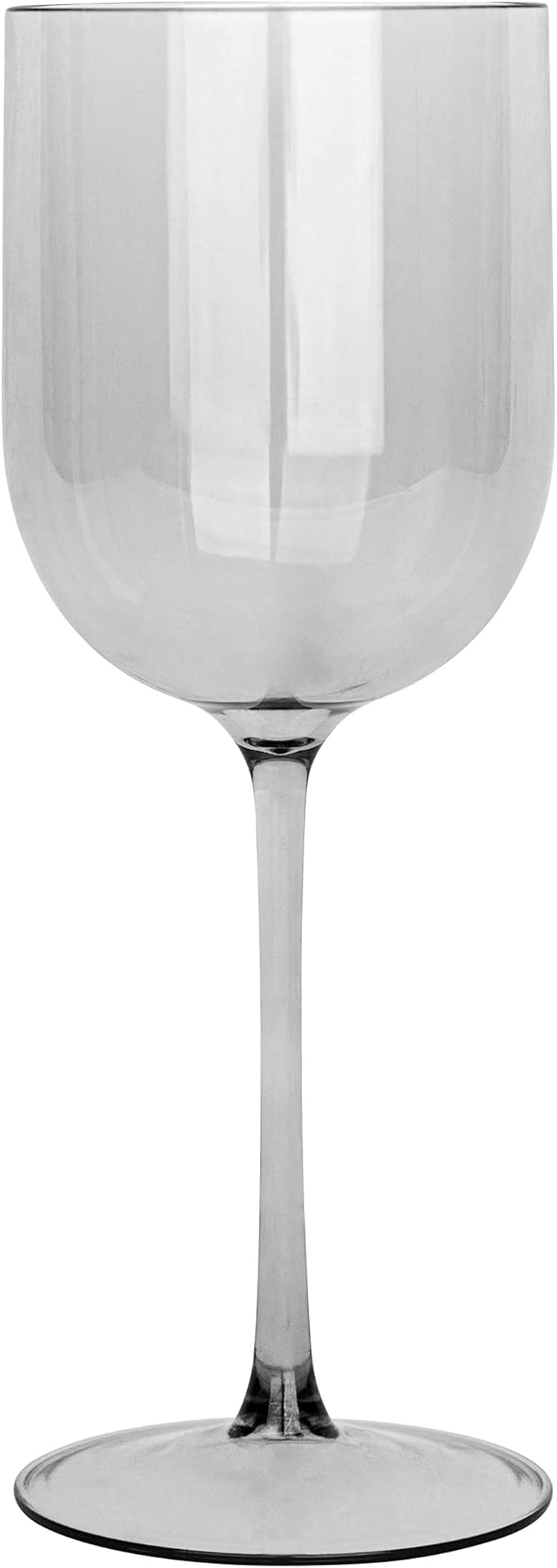 Smokey Grey Plastic Wine Glasses Set of 25 Elegant Wine Goblets Hard Plastic Wine Cups on Stem 12 Ounce