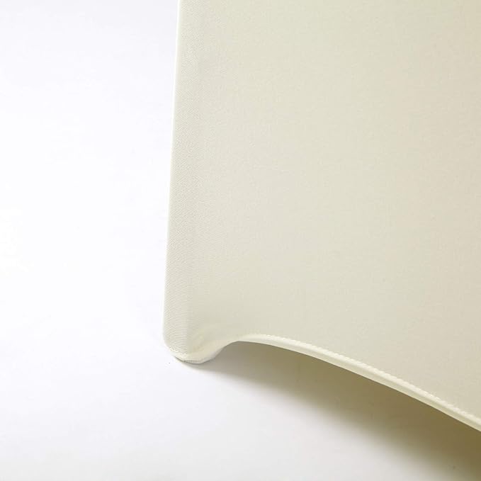 Peomeise Stretch Spandex Chair Cover for Wedding Party Dining Banquet Event (Ivory, 25)
