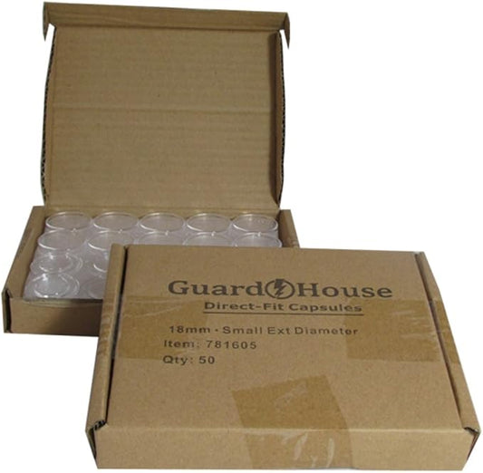 Guardhouse 18mm Direct Fit Coin Capsule for US and Canada Modern Dime and Other Similar Sized Coins Pack of 100