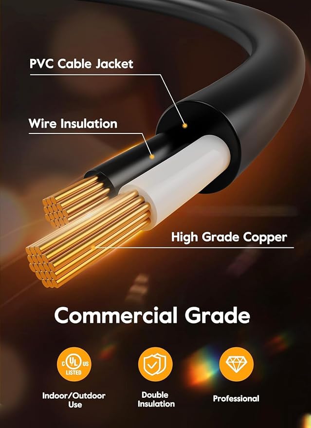 Brightown LED Outdoor String Lights for Patio 100FT with 32 Shatterproof S14 Vintage Edison Bulbs, Waterproof Outside Hanging Lights for Backyard Deck Garden Party Xmas Decor, 2700K
