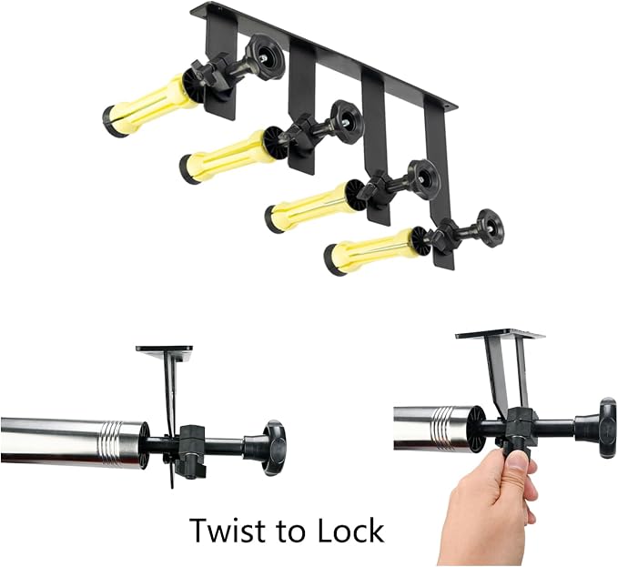 Photography Backdrop Roller Support System, 4 Rollers, Wall/Celing/Light Stand Backdrop Mount, Background Support