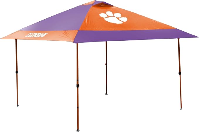 Logo Brands NCAA 12x12 Solo Up Canopy - 144 Square Feet of Shade – One-Person Easy Setup, UV-50 Protection, Rolling Storage Bag – Perfect Tent for Tailgates and Outdoor Events