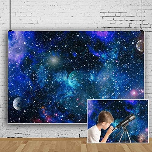 Deep Space Galaxy Nebula Photography Backdrop,Yeele 7x5ft Vinyl Universe Sparkling Planet Galactics Starry Sky Milky Way Stars Background,Kid Birthday Party Supplies and Decoration Photo Studio Props