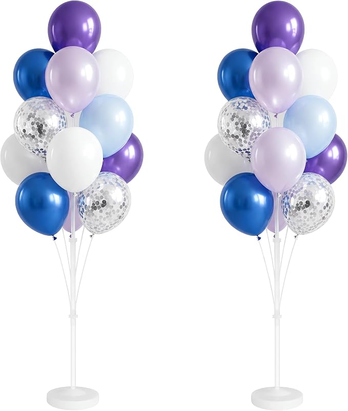 Balloon Column Stand Kit with Balloons, Base and Pole, Balloon Column Kit for Floor or Table Backdrop Decoration for Party Wedding Baby Shower Birthday Graduation