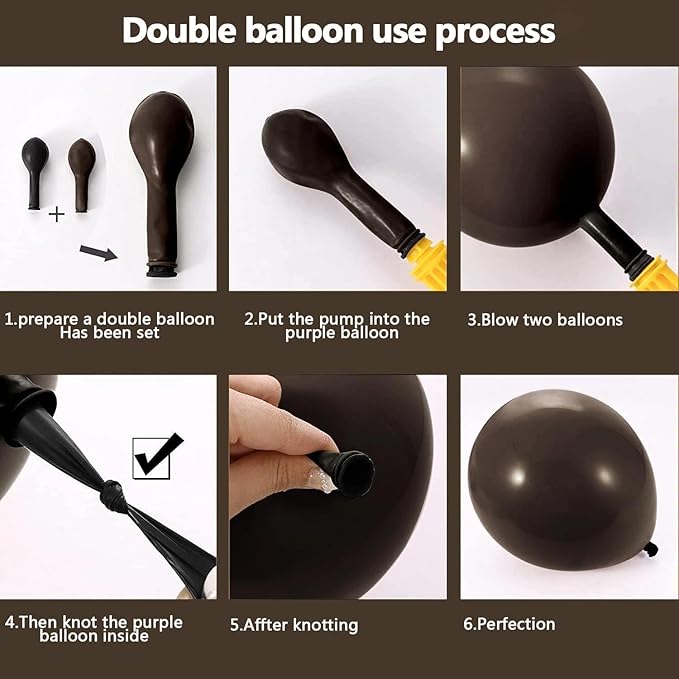 Black Brown Tan Balloon Arch Kit, Double Stuffed Dark Brown Coffee Light Grey White Sand Beige Neutral Balloon Garland for First Rodeo Birthday Western Cowboy Baby Shower Fathers Day Party Decoration