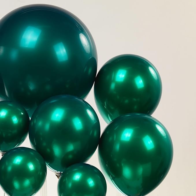 Double stuffed emerald Balloons Different sizes Customized 63 PACK 18+10+5 inch Dark Teal emerald green Balloon Garland kit For Wedding Birthday baby shower anniversary decorations