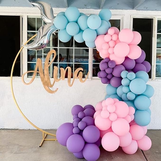 119Pcs Mermaid Balloon Garland Kit - Mermaid Tail Arch Party Decorations with Pink, Purple, Blue Balloons for Girls Under The Sea Birthday Party