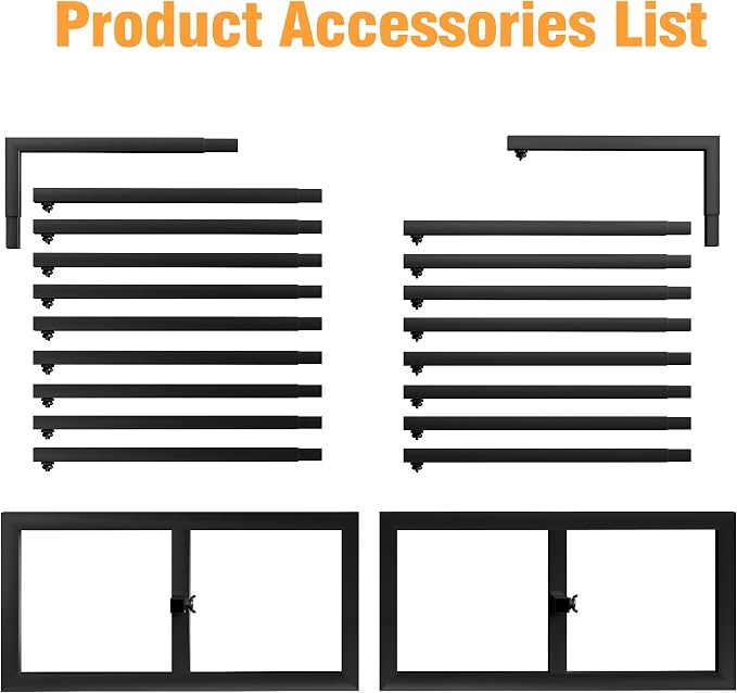 Putros Heavy Duty Backdrop Stand 8ft x 8ft Black Pipe and Drape Backdrop Stand Kit Adjustable Metal Backdrop Sand for Wedding Photobooth Exhibition Decoration