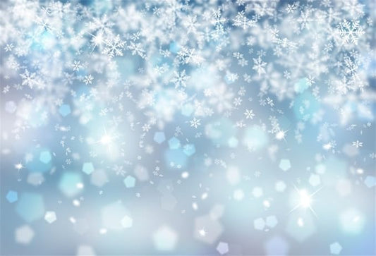 10x8ft Falling Snowflake Portrait Backdrops for Photography Winter Ice Snow Flakes Photo Shoot Newborn Kids Baby Adults Wedding Photo Background Vinyl Photo Booth Props
