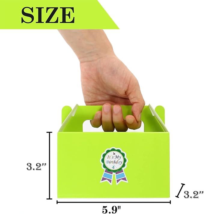 Oletx 12Pcs Yellow Gable Gift Boxes,5.9'' Small Party Favor Treat Box, Goodie Box, Cookie Candy Box for Birthday Party, Baby Shower, Classroom Activity and Any Fun Occasion Decoration Supplies.