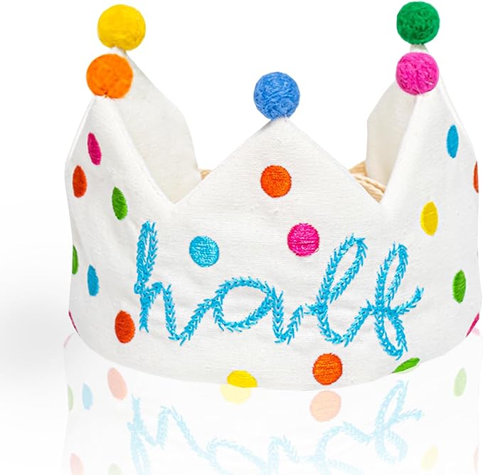 Personalized Hand Embroidered Birthday Hats Unique Happy Birthday Crowns Cute Party Hat for Boy Girl Fit All Ages
