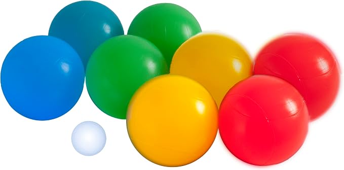 Lighted Bocce Ball Set by Water Sports, Outdoor Glow In The Dark Game for Camping, Parties and Beach Activities, Perfect for Family Game Night, Multiple Colors Medium