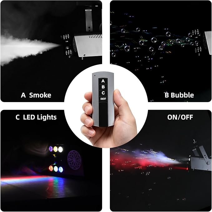 Fog Bubble Machine 800W 2-in-1 Bubble Fog with RGB Lights & Remote Control, Smoke Bubble Maker, Halloween Bubble Fog Machine for Parties,Birthdays, Stage Effects, Indoor Outdoor Events | Halloween Bubble Fog Machine for Parties,Birthdays, Stage Effects...