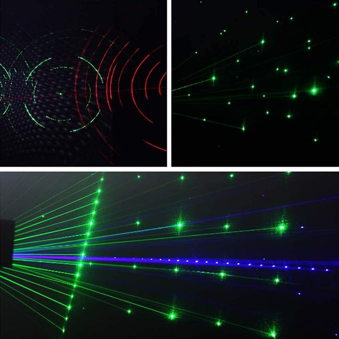 U`King Party Lights DJ Disco Light,9 Lens Stage Lighting Support DMX512 and Sound Activated with Remote Control Laser Lights for Parties Birthday Wedding Karaoke Bar KTV Club Stage Live Show