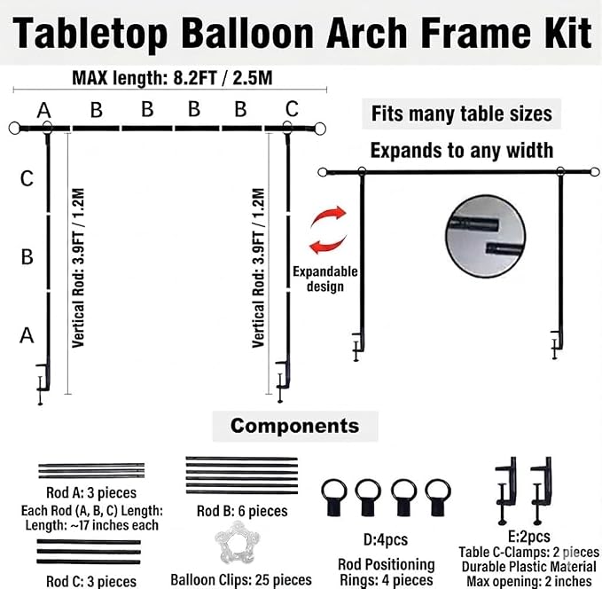 Over The Table Rod Stand with K-12 Graduation Photo Banner, Adjustable Heavy Duty Metal Table Balloon Arch Stand with Clamps Kindergarten to 12th Grade 4x6 Picture Display for High School Graduation