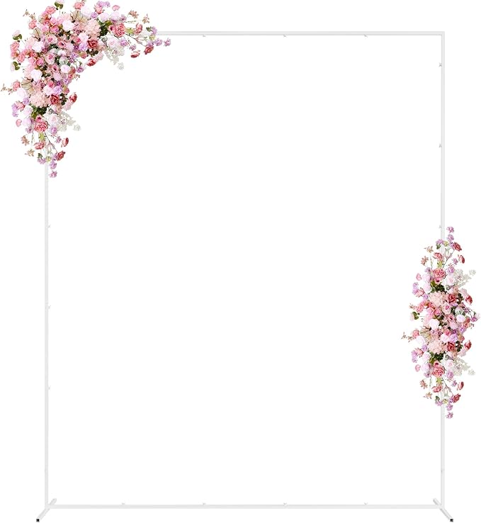 Wokceer Wedding Arch Backdrop Stand Square 7.2 x 6 FT Wedding Arches for Ceremony Metal Balloon Arch Frame for Wedding Birthday Party Garden Arbor Anniversary Event Decor